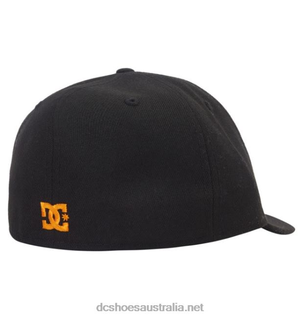 Men's DC Lo Pro New Era Fitted HatDC Shoes Black/Orange T40LZ430