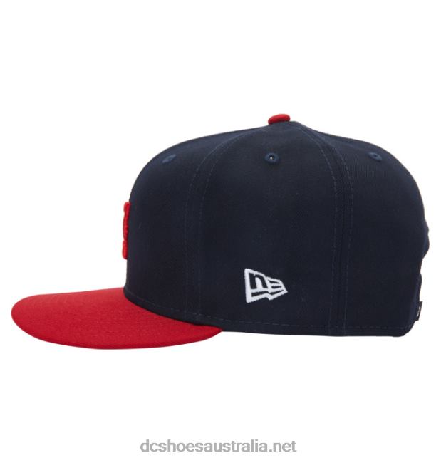 Men's Empire Fielder Snapback HatDC Shoes Navy/Red T40LZ131