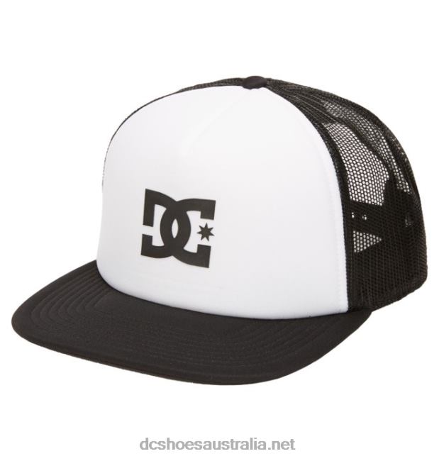 Men's Gas Station Trucker HatDC Shoes White/Black T40LZ109