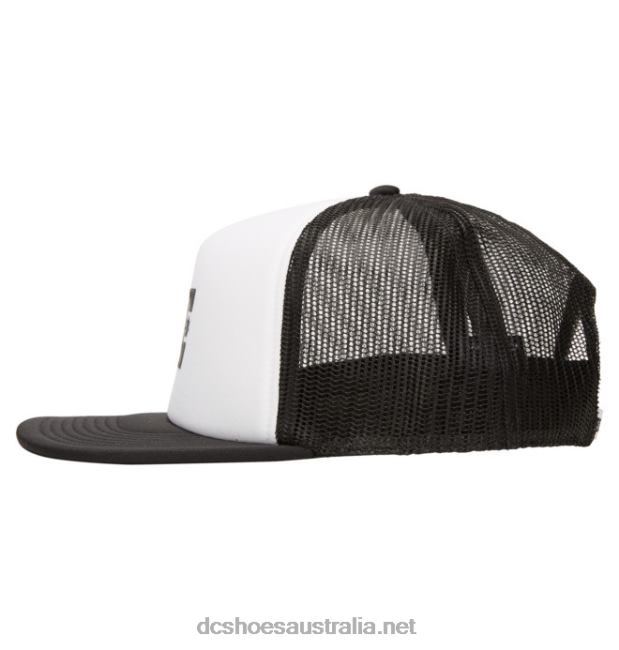 Men's Gas Station Trucker HatDC Shoes White/Black T40LZ109