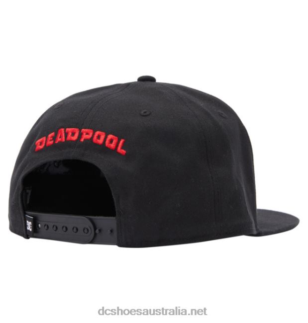 Men's Marvel Deadpool x DC Snapback HatDC Shoes Black T40LZ422