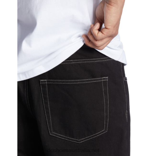Men's Worker Baggy Fit JeansDC Shoes Raw Black T40LZ54