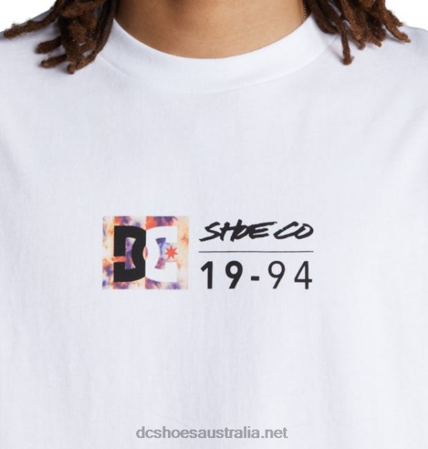 Men's DC Split Star T-ShirtDC Shoes White/Warm Ice Dye T40LZ129