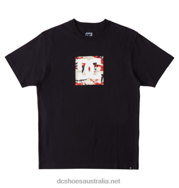 Men's DC Square Star Fill T-ShirtDC Shoes Black/Fire Camo T40LZ124