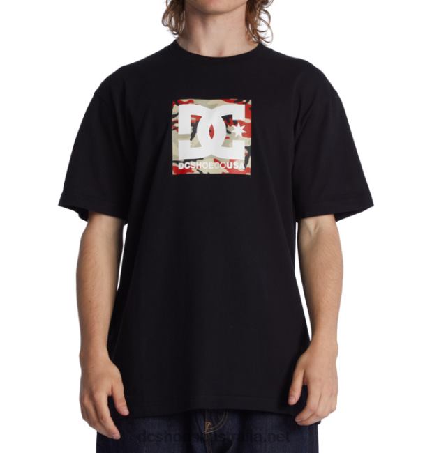 Men's DC Square Star Fill T-ShirtDC Shoes Black/Fire Camo T40LZ124