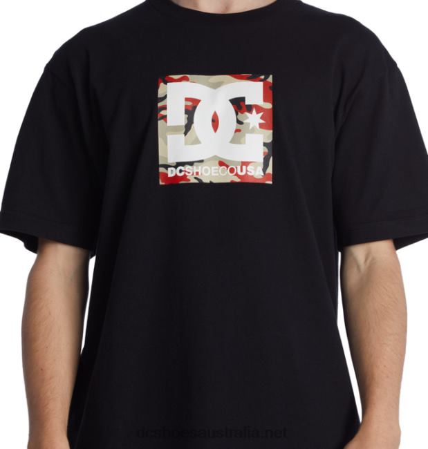 Men's DC Square Star Fill T-ShirtDC Shoes Black/Fire Camo T40LZ124