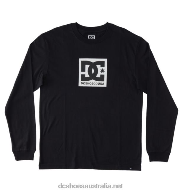 Men's DC Square Star Long Sleeve T-ShirtDC Shoes Black T40LZ416
