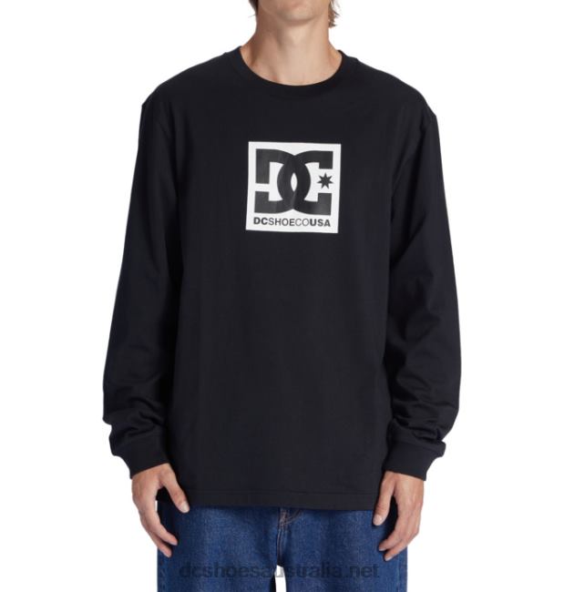 Men's DC Square Star Long Sleeve T-ShirtDC Shoes Black T40LZ416