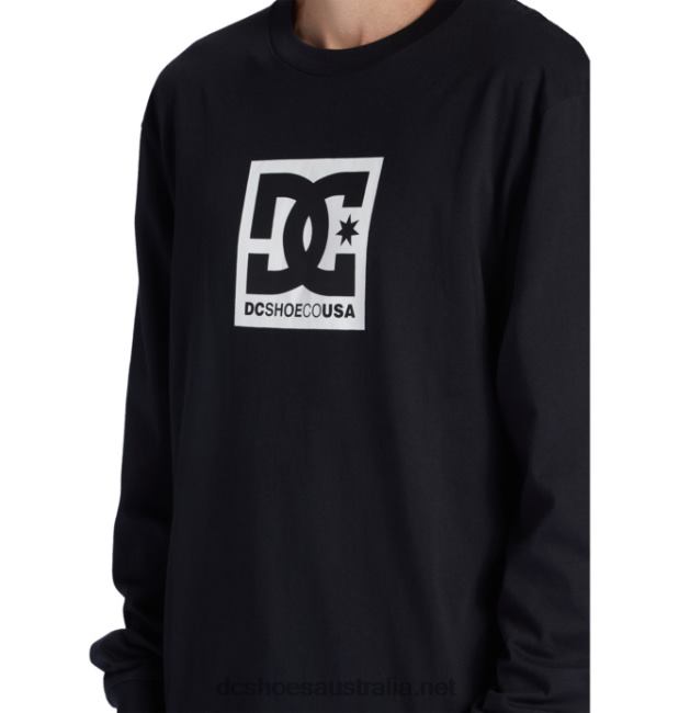 Men's DC Square Star Long Sleeve T-ShirtDC Shoes Black T40LZ416