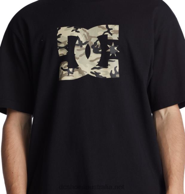 Men's DC Star Fill Heritage T-ShirtDC Shoes Black/Stone Camo T40LZ76