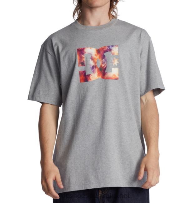 Men's DC Star Fill Heritage T-ShirtDC Shoes Heather Grey/Warm Ice Dye T40LZ78
