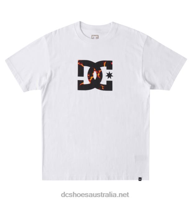 Men's DC Star Fill Heritage T-ShirtDC Shoes White/Fire T40LZ77