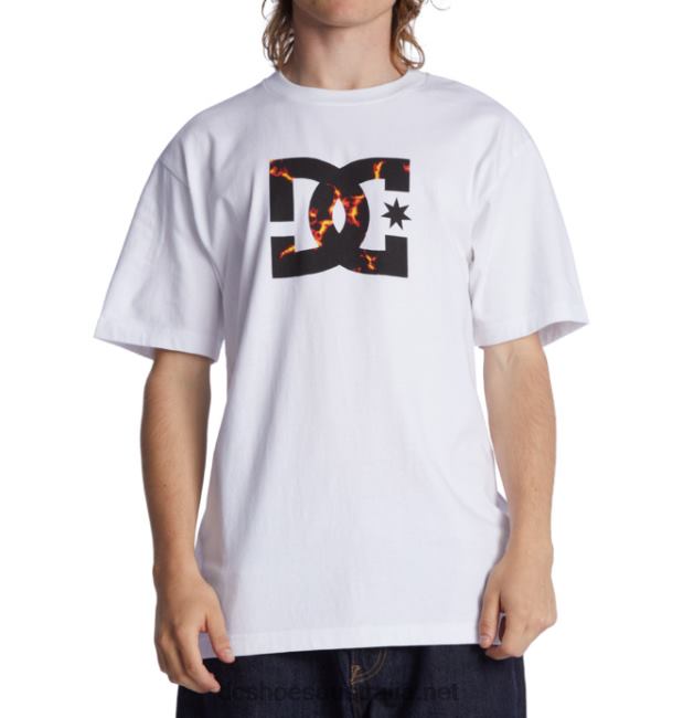 Men's DC Star Fill Heritage T-ShirtDC Shoes White/Fire T40LZ77