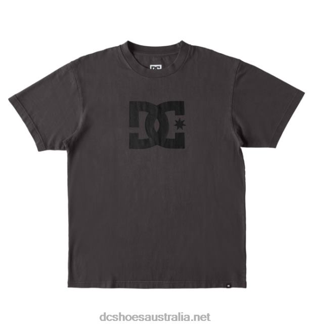 Men's DC Star Pigment Dye T-ShirtDC Shoes Black Enzyme Wash T40LZ51