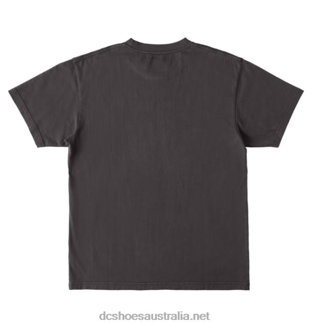 Men's DC Star Pigment Dye T-ShirtDC Shoes Black Enzyme Wash T40LZ51