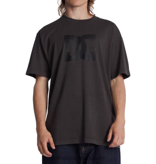 Men's DC Star Pigment Dye T-ShirtDC Shoes Black Enzyme Wash T40LZ51