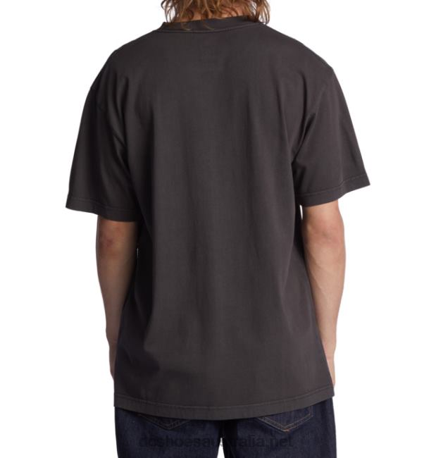 Men's DC Star Pigment Dye T-ShirtDC Shoes Black Enzyme Wash T40LZ51