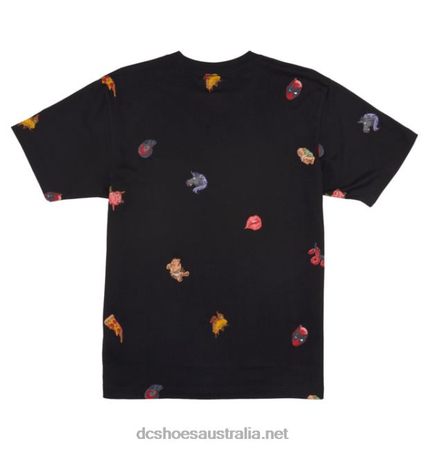 Men's Marvel Deadpool x DC All Over Pocket T-ShirtDC Shoes Black T40LZ404