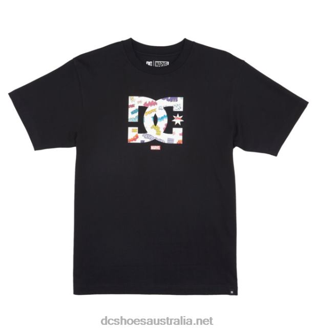 Men's Marvel Deadpool x DC Wham Star T-ShirtDC Shoes Black T40LZ412