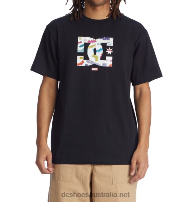 Men's Marvel Deadpool x DC Wham Star T-ShirtDC Shoes Black T40LZ412