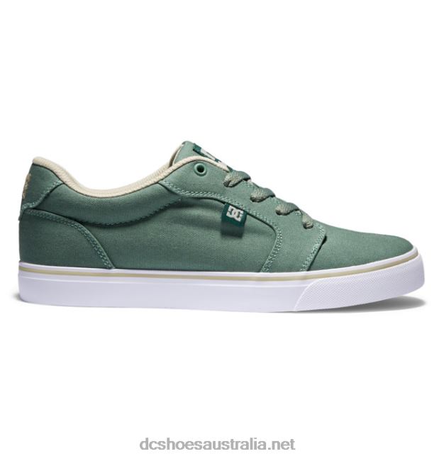 Men's Anvil Canvas ShoesDC Shoes Green/White T40LZ288
