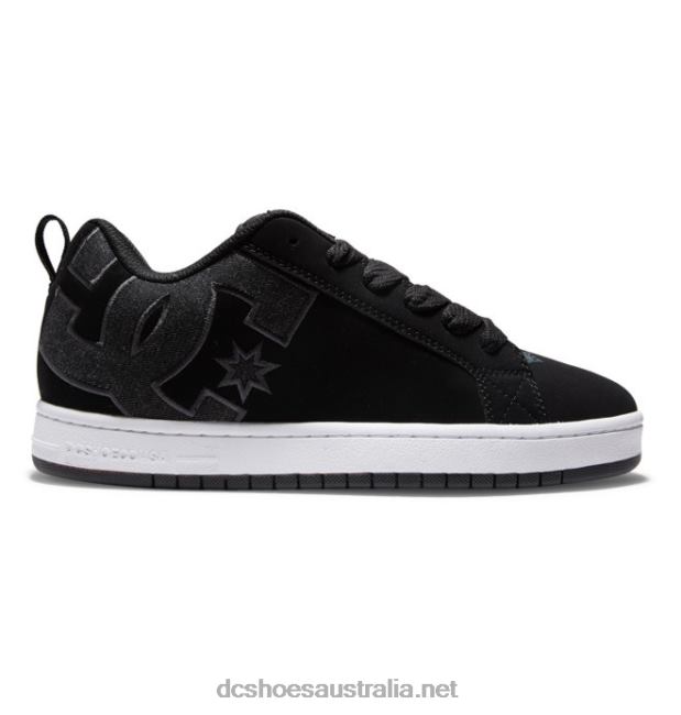 Men's Court Graffik ShoesDC Shoes Black Denim T40LZ286