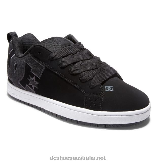 Men's Court Graffik ShoesDC Shoes Black Denim T40LZ286