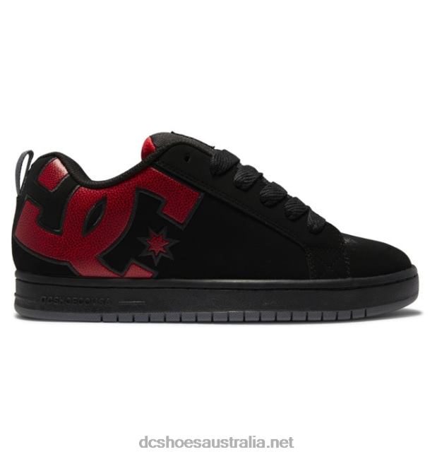 Men's Court Graffik ShoesDC Shoes Black/Red Print T40LZ243