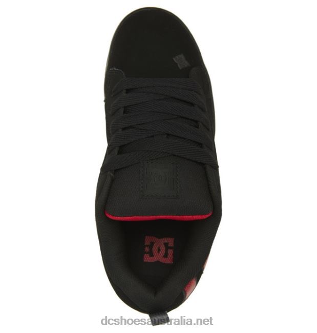 Men's Court Graffik ShoesDC Shoes Black/Red Print T40LZ243