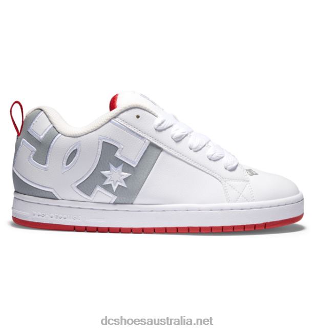 Men's Court Graffik ShoesDC Shoes White/Grey/Red T40LZ66