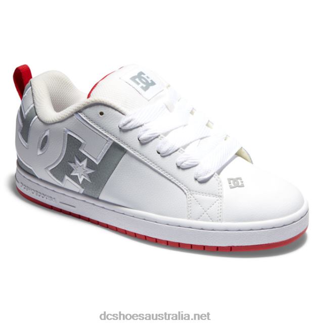 Men's Court Graffik ShoesDC Shoes White/Grey/Red T40LZ66