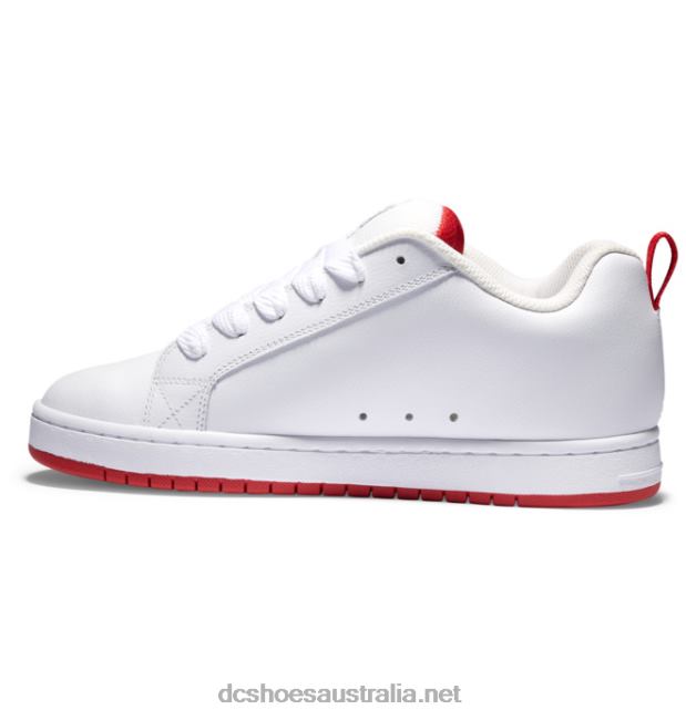 Men's Court Graffik ShoesDC Shoes White/Grey/Red T40LZ66