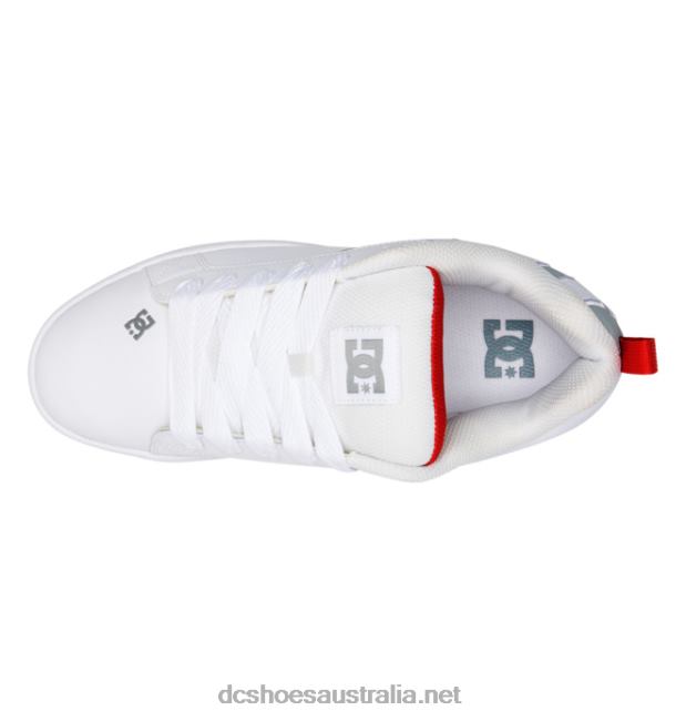 Men's Court Graffik ShoesDC Shoes White/Grey/Red T40LZ66