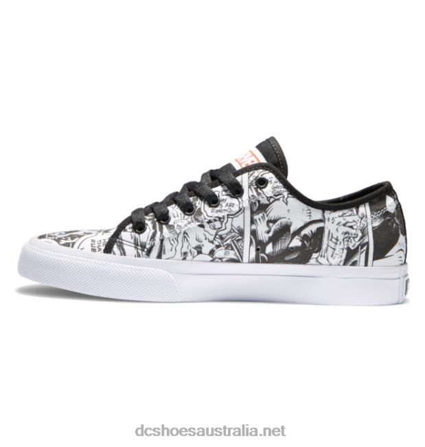 Men's Marvel Deadpool x DC ManualDC Shoes Black/White/Red T40LZ218