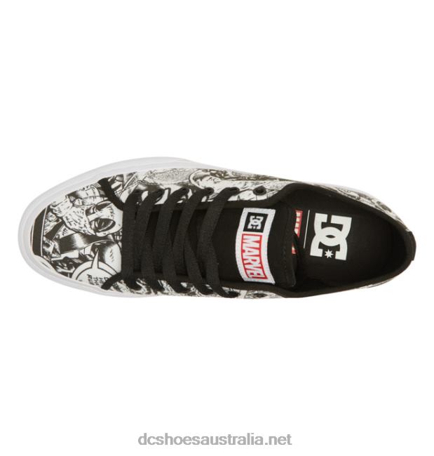 Men's Marvel Deadpool x DC ManualDC Shoes Black/White/Red T40LZ218