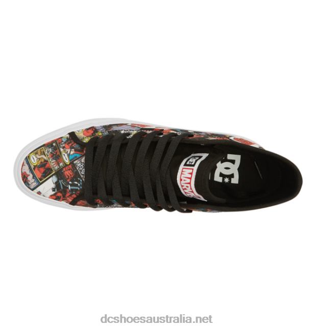 Men's Marvel Deadpool x DC Manual HI High-Top ShoesDC Shoes Black Multi T40LZ214
