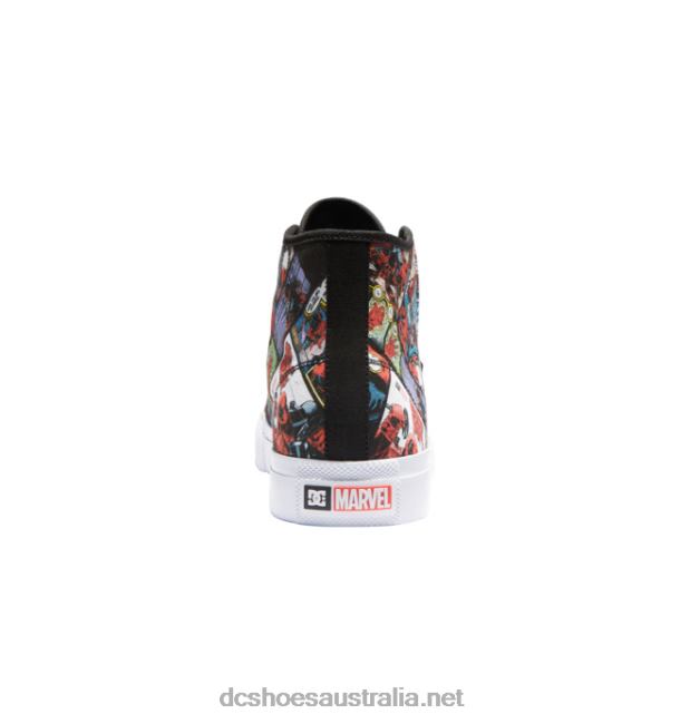 Men's Marvel Deadpool x DC Manual HI High-Top ShoesDC Shoes Black Multi T40LZ214