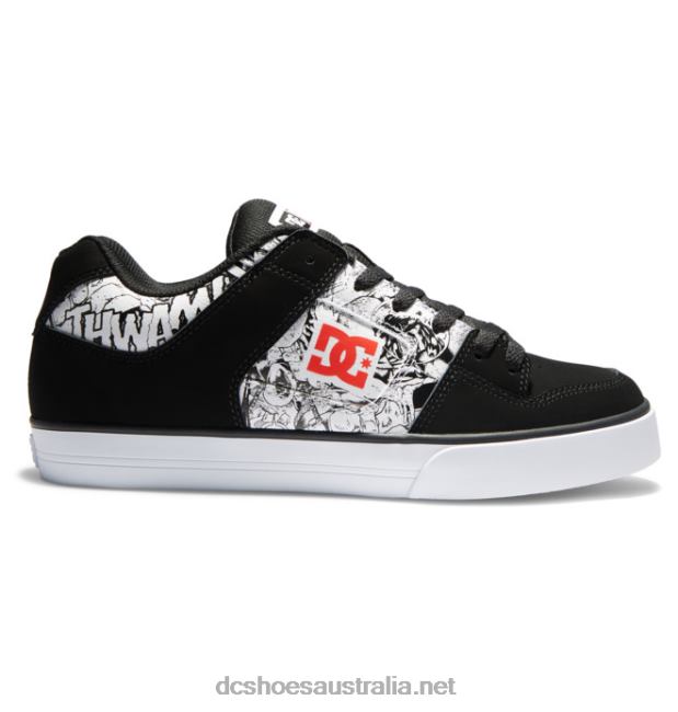 Men's Marvel Deadpool x DC Pure ShoesDC Shoes Black/White/Red T40LZ260