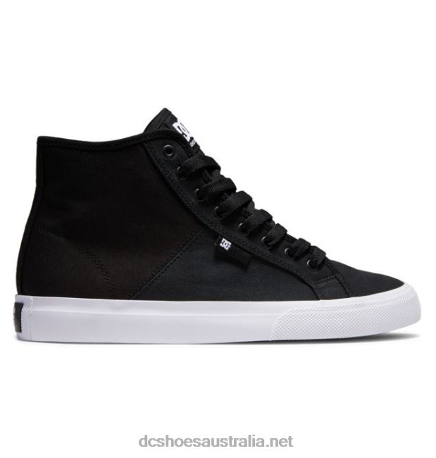 Men's Manual HI High-Top Refibra ShoesDC Shoes Black/White T40LZ94