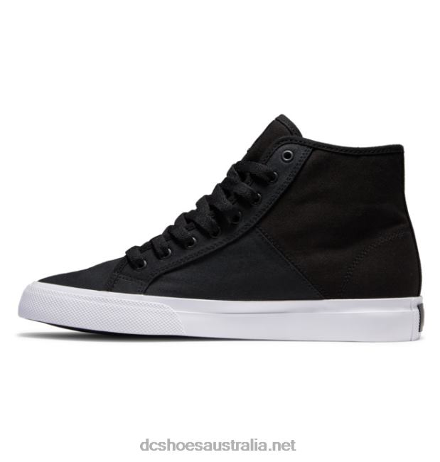 Men's Manual HI High-Top Refibra ShoesDC Shoes Black/White T40LZ94