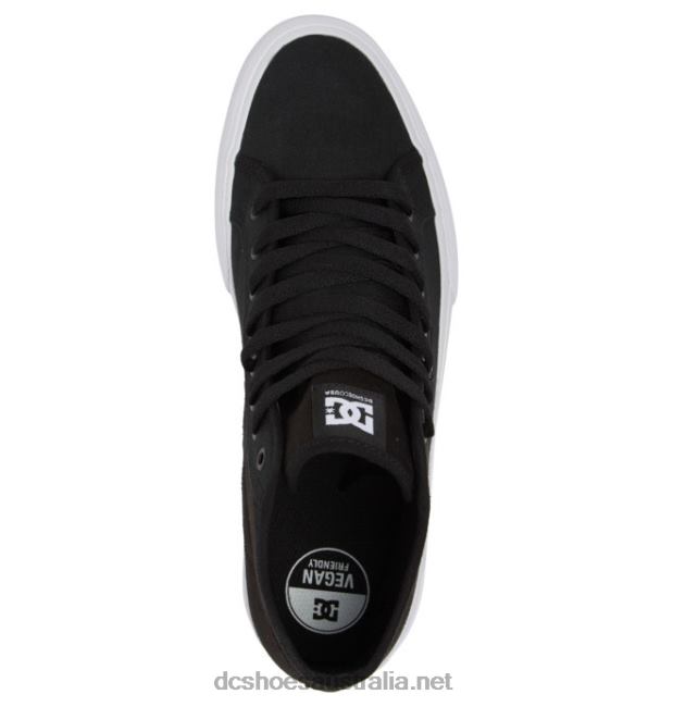 Men's Manual HI High-Top Refibra ShoesDC Shoes Black/White T40LZ94