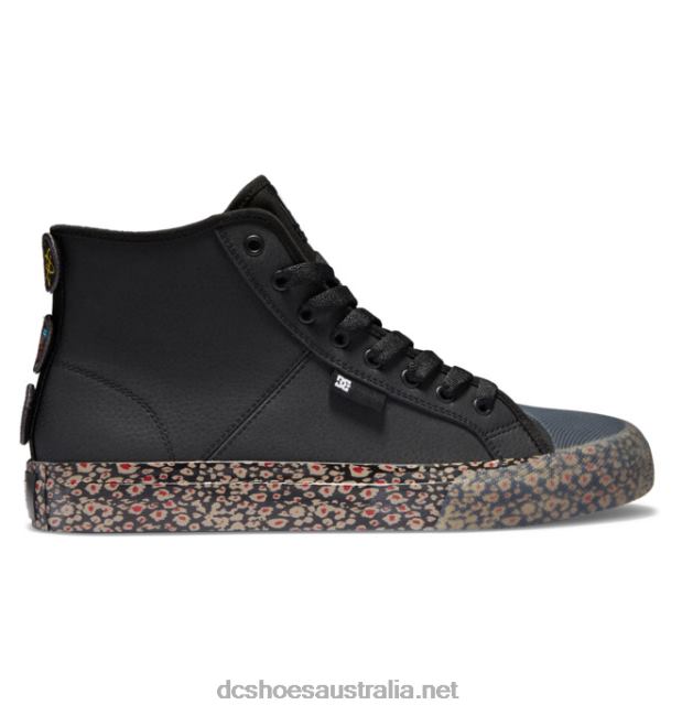 Men's Manual HI High-Top Shoes Evan Smith ShoesDC Shoes Black/Red T40LZ378