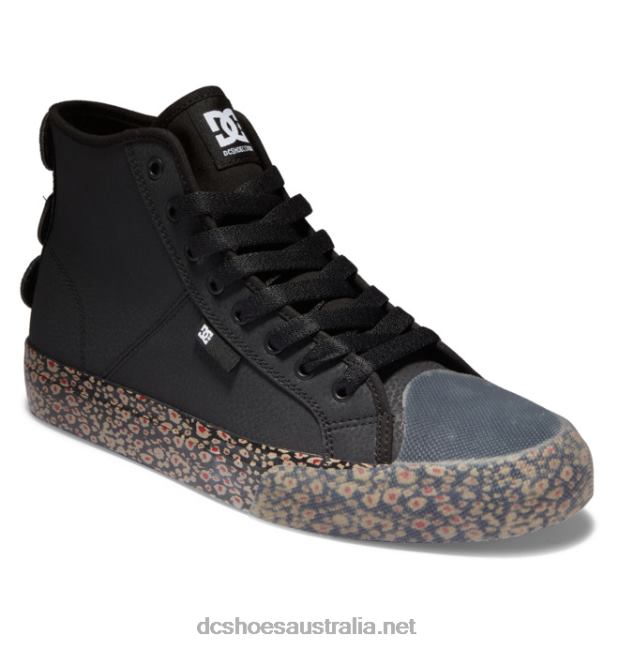 Men's Manual HI High-Top Shoes Evan Smith ShoesDC Shoes Black/Red T40LZ378