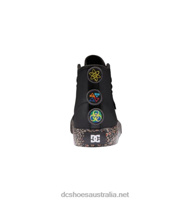 Men's Manual HI High-Top Shoes Evan Smith ShoesDC Shoes Black/Red T40LZ378