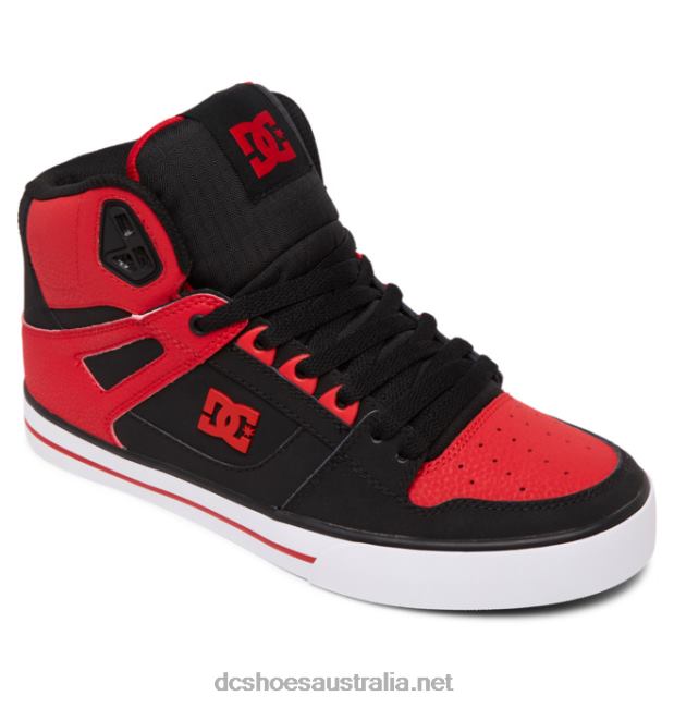 Men's Pure High-Top ShoesDC Shoes Fiery Red/White/Black T40LZ265