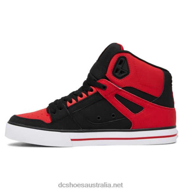 Men's Pure High-Top ShoesDC Shoes Fiery Red/White/Black T40LZ265