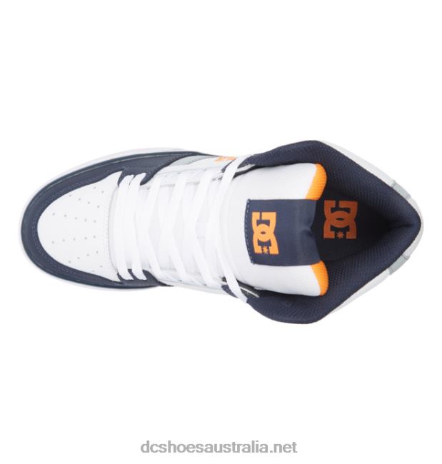 Men's Pure High-Top ShoesDC Shoes White/Grey/Orange T40LZ266