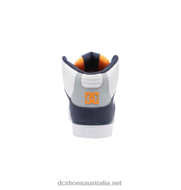 Men's Pure High-Top ShoesDC Shoes White/Grey/Orange T40LZ266