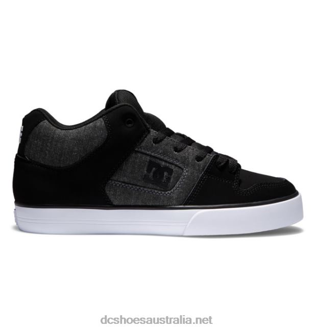 Men's Pure MID Mid-Top ShoesDC Shoes Black/Armor T40LZ88