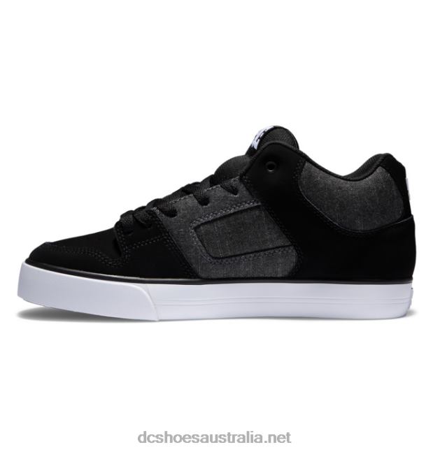 Men's Pure MID Mid-Top ShoesDC Shoes Black/Armor T40LZ88